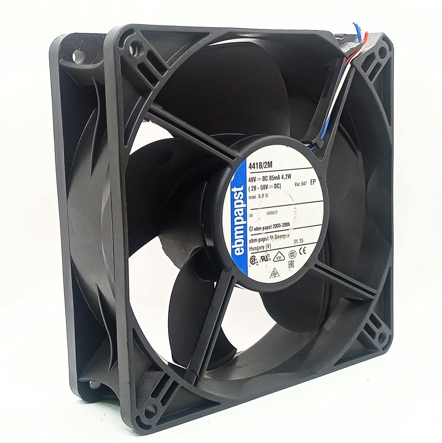 4418/2M Size 120X120X38mm DC48V 0.08A 3300 RPM Brushless Air Cooling Fan(Black)