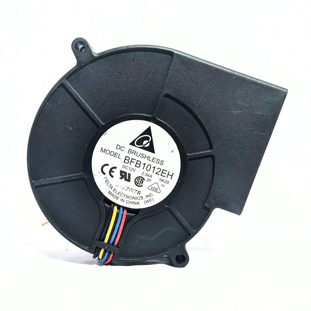 DC12V,Delta Blower Fan-3 Wires with PWM,Pressure-optimised, Very quiet motor- Black | BFB1012EH -T7BK | 2.94Amp