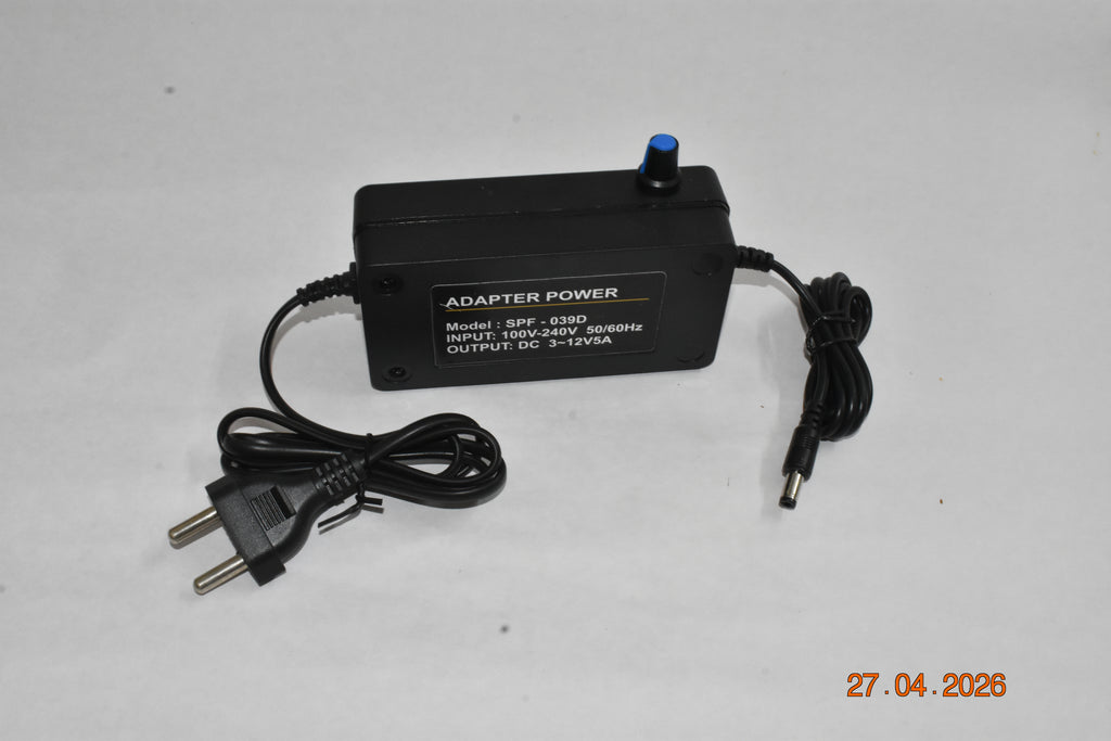SHOPTRON 12V 3A DC Power Supply Adapter with Male Plug pin Connector (5.5mm x 2.5mm) Pack of 1pcs