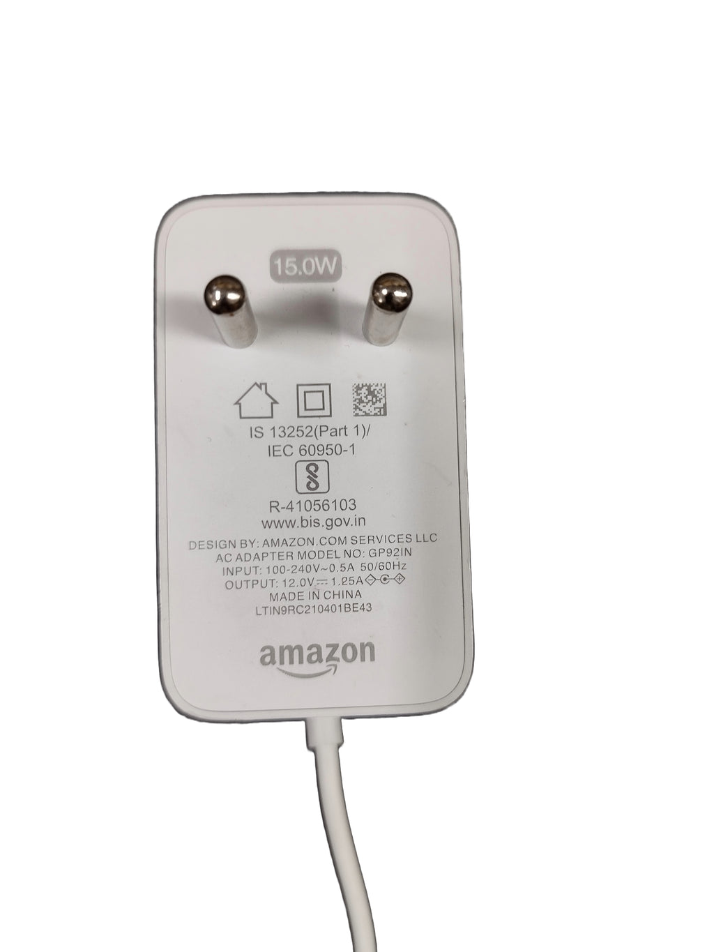 Original 15W Amazon Alexa Long Charger Echo Spot, Echo Dot (3rd & 4th Gen), Echo Dot with Clock, Echo Show 5, and Fire TV Cube