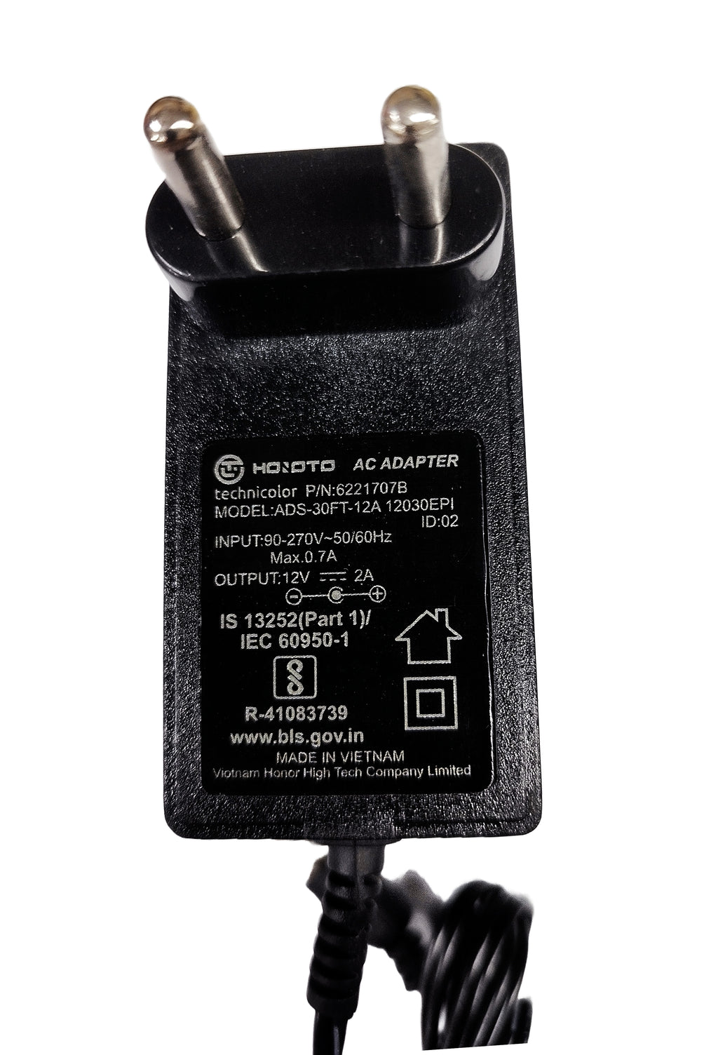 Power Adapter 12 Volt 2A Adapter AC Input 100-270V DC Output 12V Suitable for DVR,Router etc.. 12 W Adapter  (Power Cord Included)