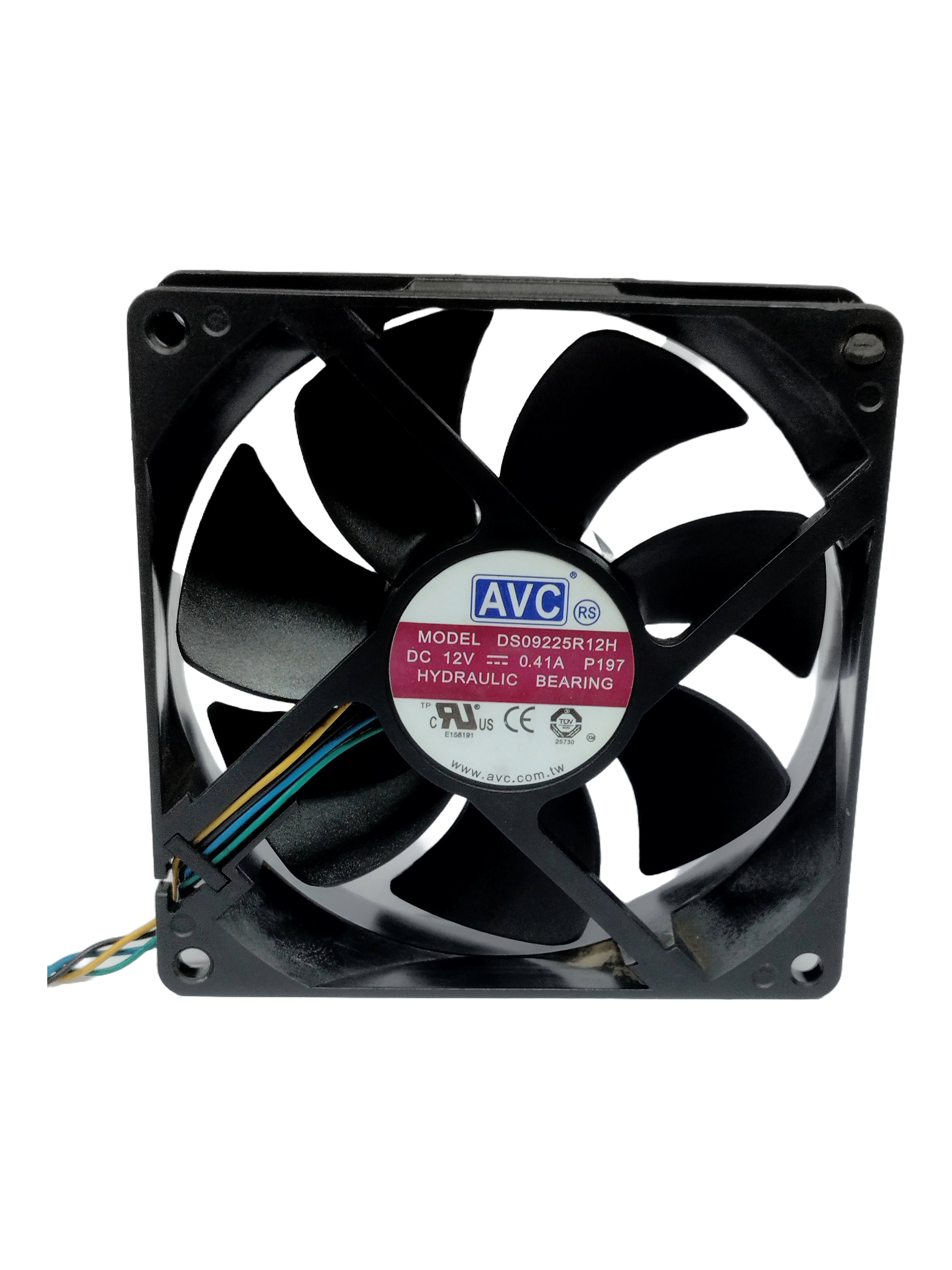AVC DS09225R12H Server - Square Fan P039, 12V 0.41A, Sq90x90x25mm Black