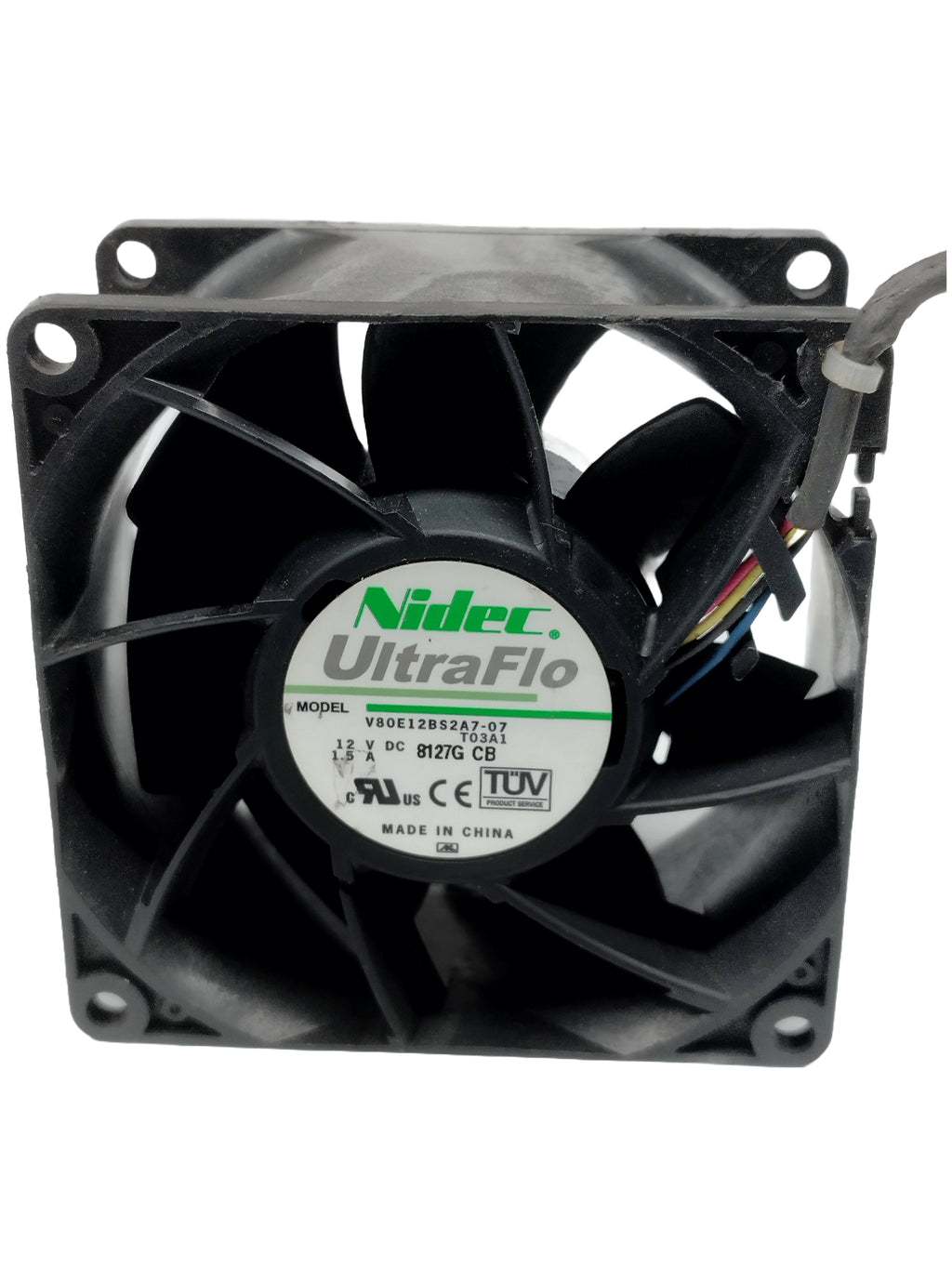 NIDEC V80E12BS2A7-07 8038 12V PWM Temperature Control Server Fan Black