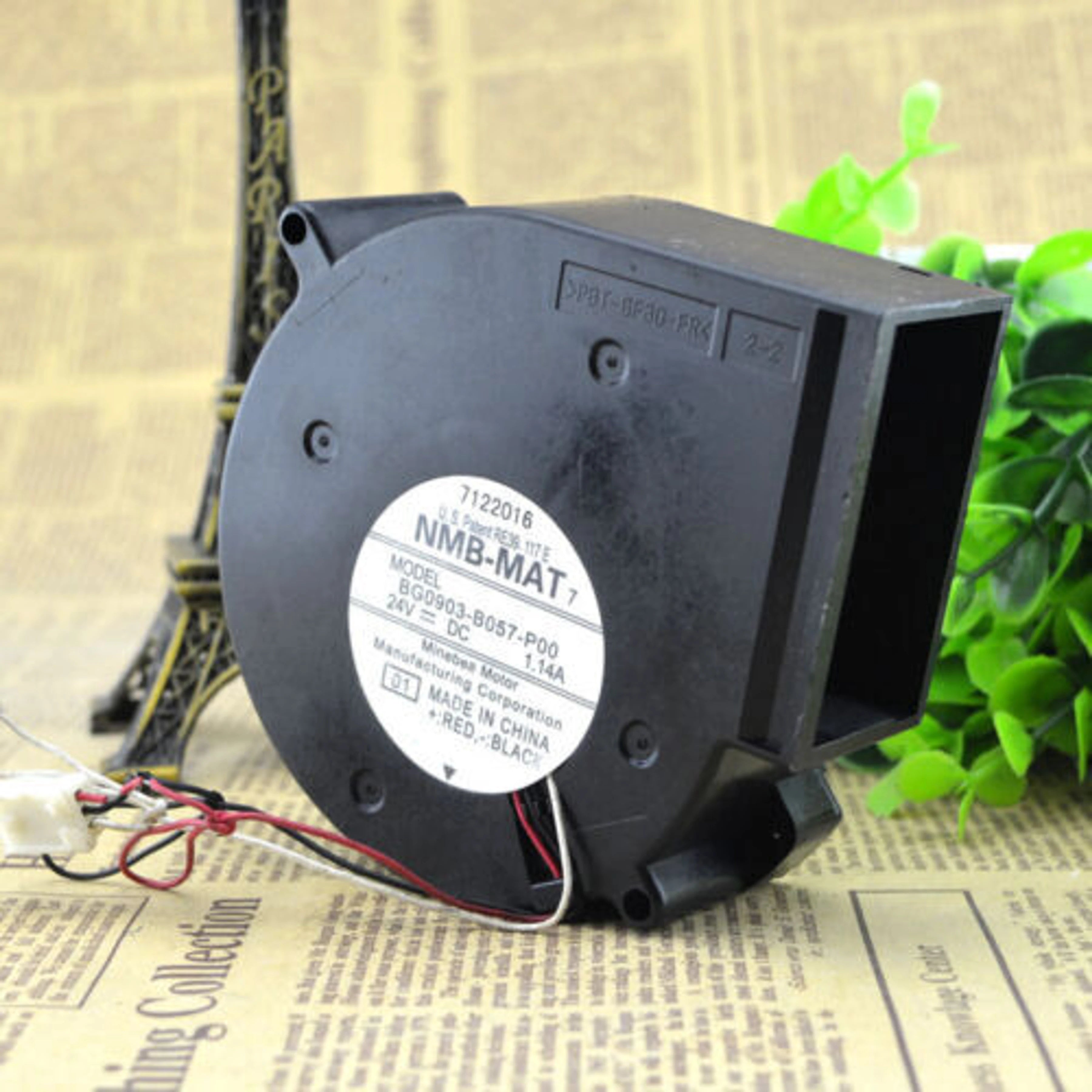 NMB-MAT 9733 High-Power Industrial Blower (24V DC) – 5000 RPM | 3-Wire Stop Alarm