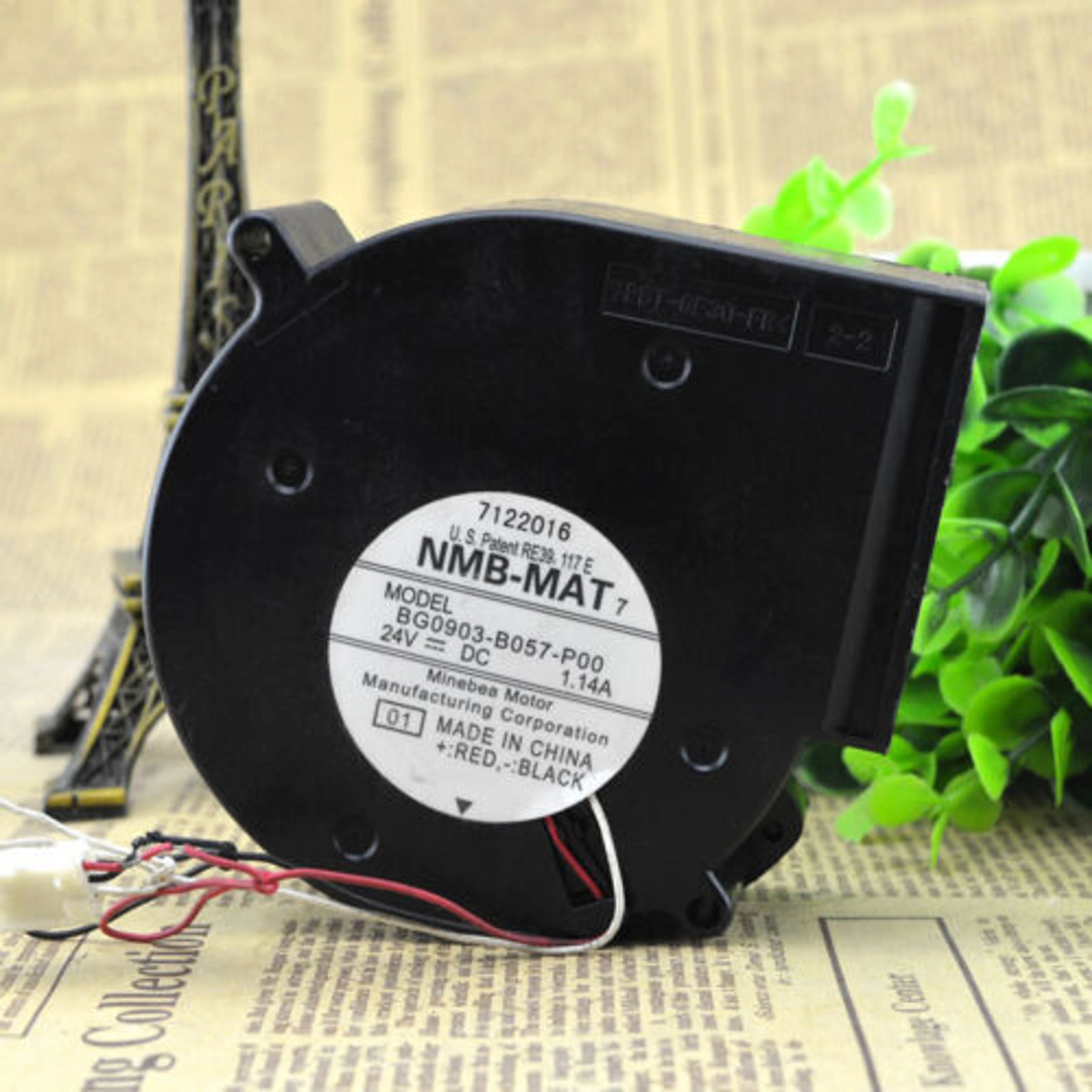 NMB-MAT 9733 High-Power Industrial Blower (24V DC) – 5000 RPM | 3-Wire Stop Alarm